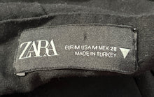 Load image into Gallery viewer, Zara Womens Black Pleated Front High-Rise Drawstring Waist Sweat Shorts Size M
