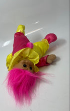 Load image into Gallery viewer, Russ Berrie Pink Yellow Brown Eyes Collectible Clown Jester Plush Troll Doll
