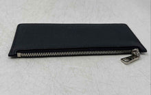 Load image into Gallery viewer, Coach Womens Black Leather Zipper Slim Mini Envelope Pouch Wallet
