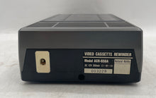 Load image into Gallery viewer, ACR VHS Video Cassette Rewinder Model ACR-659A Black And Gray Not Tested
