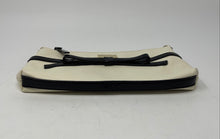 Load image into Gallery viewer, Kate Spade Womens White Black Pebbled Leather Bow Chain Strap Shoulder Handbag

