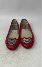 Load image into Gallery viewer, Michael Kors Womens Fulton Red Leather Logo Slip-On Ballet Flats Size 5M

