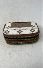 Load image into Gallery viewer, Charis Ma Womens Brown Printed Leather Small Travel Zip-Around Wallet
