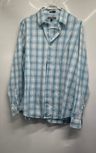 Load image into Gallery viewer, Express Mens Multicolor Plaid Cotton Long Sleeve Dress Shirt Size L 16-16.5
