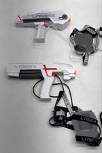 Load image into Gallery viewer, Lot Of 4 Laser X White Laser Tag Blaster Guns With Gaming Vest Not Tested
