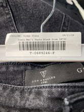 Load image into Gallery viewer, Guess Mens Black Denim Stretch Pockets Skinny Leg Jeans Size 34X32
