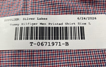 Load image into Gallery viewer, Tommy Hilfiger Mens Red White Printed Long Sleeve Button Front Dress Shirt Sz L
