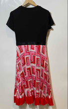 Load image into Gallery viewer, Authentic Karl Lagerfeld Paris Womens Black Multicolor T-Shirt Dress Size XS
