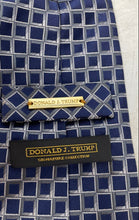 Load image into Gallery viewer, Donald J. Trump Mens Blue Geometric Print Adjustable Formal Pointed Tie
