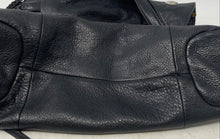 Load image into Gallery viewer, Elliott Lucca Womens Sintra Black Leather Inner Pockets Double Handle Hobo Bag
