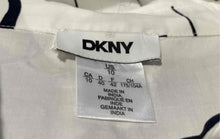 Load image into Gallery viewer, DKNY Womens Black White Printed Cotton Poplin Collared Shirt Dress Sz 10 w/ Tags
