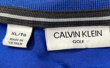 Load image into Gallery viewer, Calvin Klein Mens Blue Short Sleeve Spread Collar Button Golf Polo Shirt Size XL
