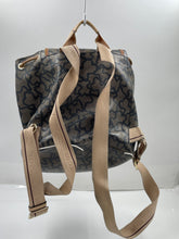 Load image into Gallery viewer, Authentic Tous Womens Brown Black Animal Print Leather Top Handle Backpack
