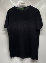 Load image into Gallery viewer, Hugo Boss Mens Black Green Cotton Short Sleeve Crew Neck Pullover T-Shirt Size L
