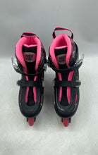 Load image into Gallery viewer, High Bounce Kids Black Pink Adjustable Outdoor Inline Skates Size 6-9
