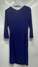 Load image into Gallery viewer, Lauren Ralph Lauren Womens Purple 3/4 Sleeve V-Neck Ruched Sheath Dress Size 4
