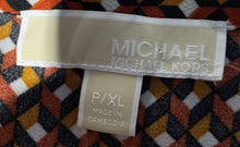 Load image into Gallery viewer, Michael Kors Womens Brown Printed Collared Long Sleeve Shirt Dress Size XL
