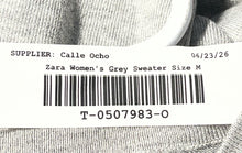 Load image into Gallery viewer, Zara Mens Gray Long Sleeve V-Neck Pullover Sweater Size Medium With Tag
