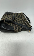 Load image into Gallery viewer, Michael Kors Womens Black Beige Monogram Print Zipper Crossbody Handbag

