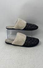 Load image into Gallery viewer, Coach Womens Zena Black White Logo Print Round Toe Slip-On Slippers Size 10B
