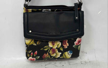 Load image into Gallery viewer, Rosetti Womens Black And Multicolor Floral Faux Leather Crossbody Handbag
