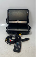 Load image into Gallery viewer, RCA Model DRC6296 Black 9" Screen Twin Mobile DVD Player System In Case Untested
