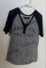 Load image into Gallery viewer, Harley-Davidson Womens Gray Black Short Sleeve V-Neck Graphic T-Shirt Size L
