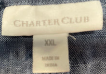 Load image into Gallery viewer, Charter Club Womens Blue Linen Wide-Leg Drawstring Trouser Pants Size XXL
