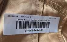 Load image into Gallery viewer, Donna Karan Womens Brown Long Sleeve Cinched Waist Full-Zip Utility Jacket Sz XL
