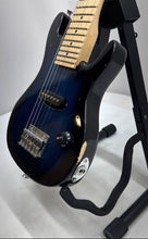 Load image into Gallery viewer, Zeny Black Blue Sunburst 30-Inch Double Cutaway Kids Mini Electric Guitar
