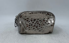 Load image into Gallery viewer, Lancome Womens Silver Dot Textured Zipper Toiletry Cosmetic Bag
