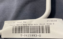 Load image into Gallery viewer, Theory Mens Navy Blue Short Sleeve Collared 2-Button Golf Polo Shirt Size S
