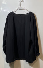Load image into Gallery viewer, Vince Camuto Womens Black Long Sleeve V-Neck Blouse Top Size 3X
