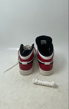 Load image into Gallery viewer, Nike Kids Air Jordan 1 Mid 554725-116 White Red Lace-Up Sneaker Shoes Size 5.5Y
