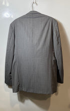 Load image into Gallery viewer, Lubiam Mens Gray Striped Wool Long Sleeve Two-Button Blazer Size 54L
