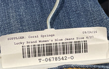 Load image into Gallery viewer, Lucky Brand Womens Blue Denim Medium Wash Regular Fit Skinny Leg Jeans Size 4/27
