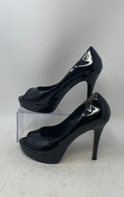 Load image into Gallery viewer, Cole Haan Womens Black Leather Slip-On Peep Toe Stiletto Pump Heels Size 8.5B

