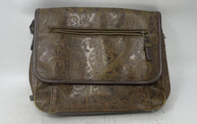 Load image into Gallery viewer, Relic Womens Brown Paisley Leather Embossed Flap Messenger Crossbody Bag
