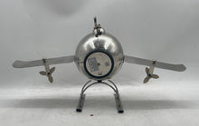 Load image into Gallery viewer, Queenstown London Silver Color Home Decorative Airplane Table Clock Not Tested
