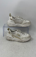 Load image into Gallery viewer, Michael Kors Girls Rallye White Gold Low Top Lace-Up Sneakers Shoes Size 12

