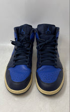 Load image into Gallery viewer, Nike Mens Air Jordan 1 Retro Mid 554724-412 Blue Black Sneaker Shoes Size 11
