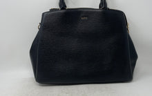 Load image into Gallery viewer, DKNY Womens Paige Black Leather Top Zipper Double Handles Medium Satchel Bag
