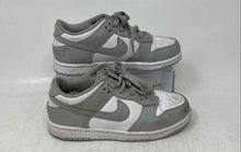Load image into Gallery viewer, Nike Kids Dunk Low Gray White Leather Lace-Up Sneakers Shoes Size 2.5Y
