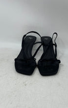 Load image into Gallery viewer, Zara Womens Black Leather Open Toe Stiletto Slingback Heels Size EUR 39
