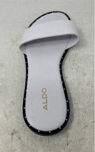 Load image into Gallery viewer, Aldo Womens White Leather Open Toe Slip-On Flat Slide Sandals Size 8

