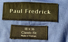 Load image into Gallery viewer, Paul Fredrick Mens Blue 80's Two Ply Cotton Long Sleeve Dress Shirt Size 18x36
