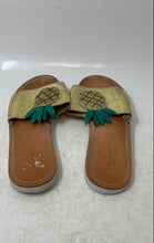 Load image into Gallery viewer, Kate Spade New York Womens Gold Leather Pineapple Slip-On Slide Sandals Size 6
