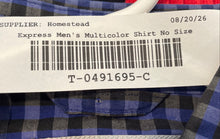 Load image into Gallery viewer, Express Mens Multicolor Plaid Cotton Long Sleeve Pockets Button-Up Shirt No Size
