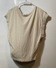 Load image into Gallery viewer, Zara Womens Beige Short Sleeve V-Neck Pullover Blouse Top Size Medium
