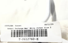 Load image into Gallery viewer, Armani Exchange Mens White Cotton Long Sleeve Single-Breasted Blazer Size Small
